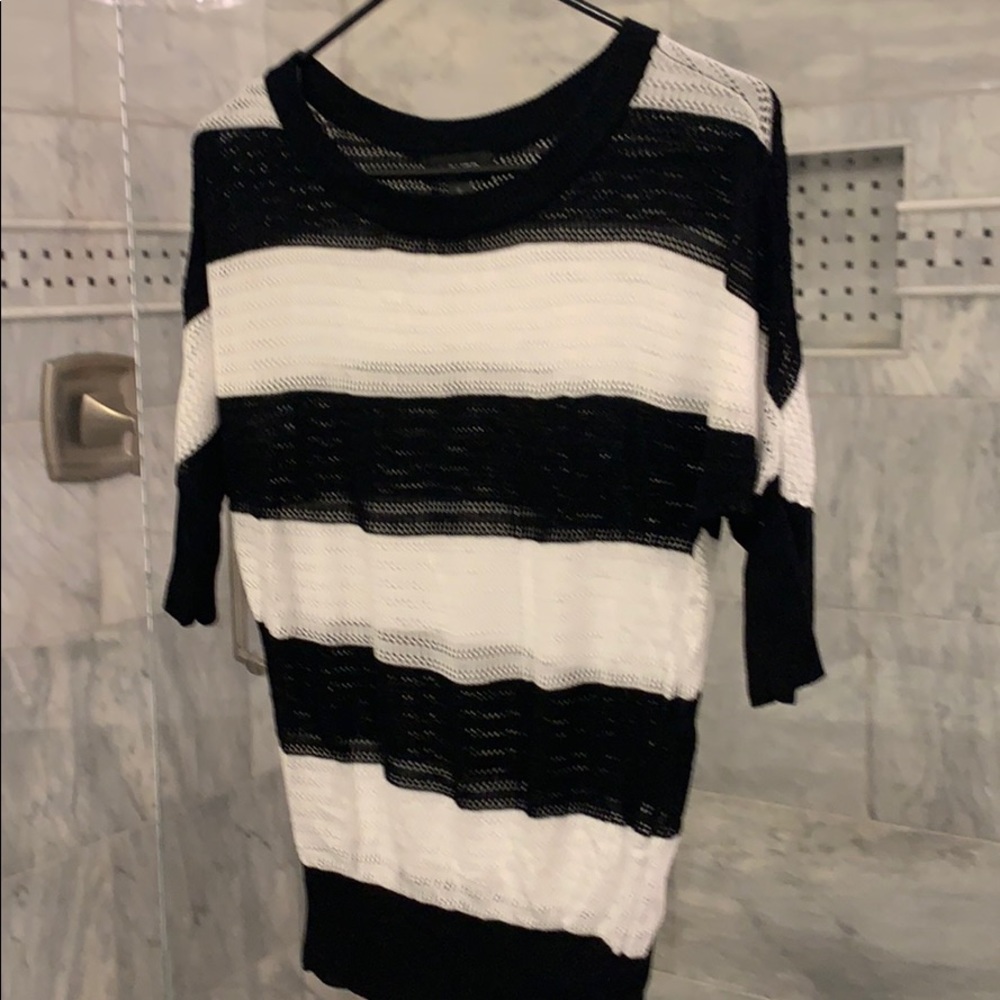 Black and white sweater
